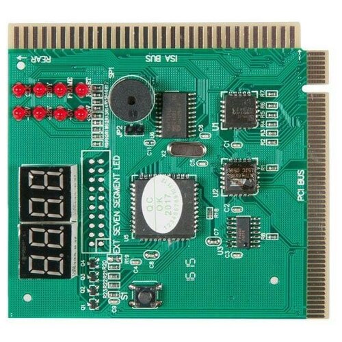 Пост-карта (adapter) с разъемами PCI, ISA, (RocknParts) ST8672