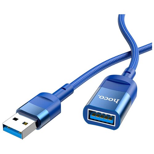 Адаптер переходник Hoco с USB(a) на USB(f) 3.0 U107 1.2m синий 1pcs laptop charger adapter converter usb type c female to 7 4 5 0 4 5 3 0 5 5 2 5 male dc power jack connector for lenovo asus