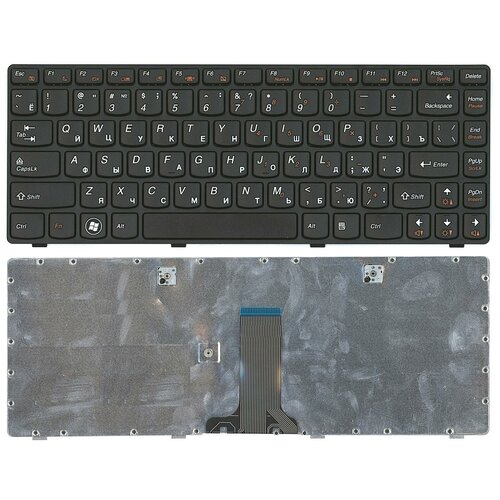 Клавиатура для ноутбука Lenovo G480 черная с черной рамкой клавиатура для ноутбука lenovo ideapad z380 b480 b485 p n 25201977 25202118 9z n5tsq t0r