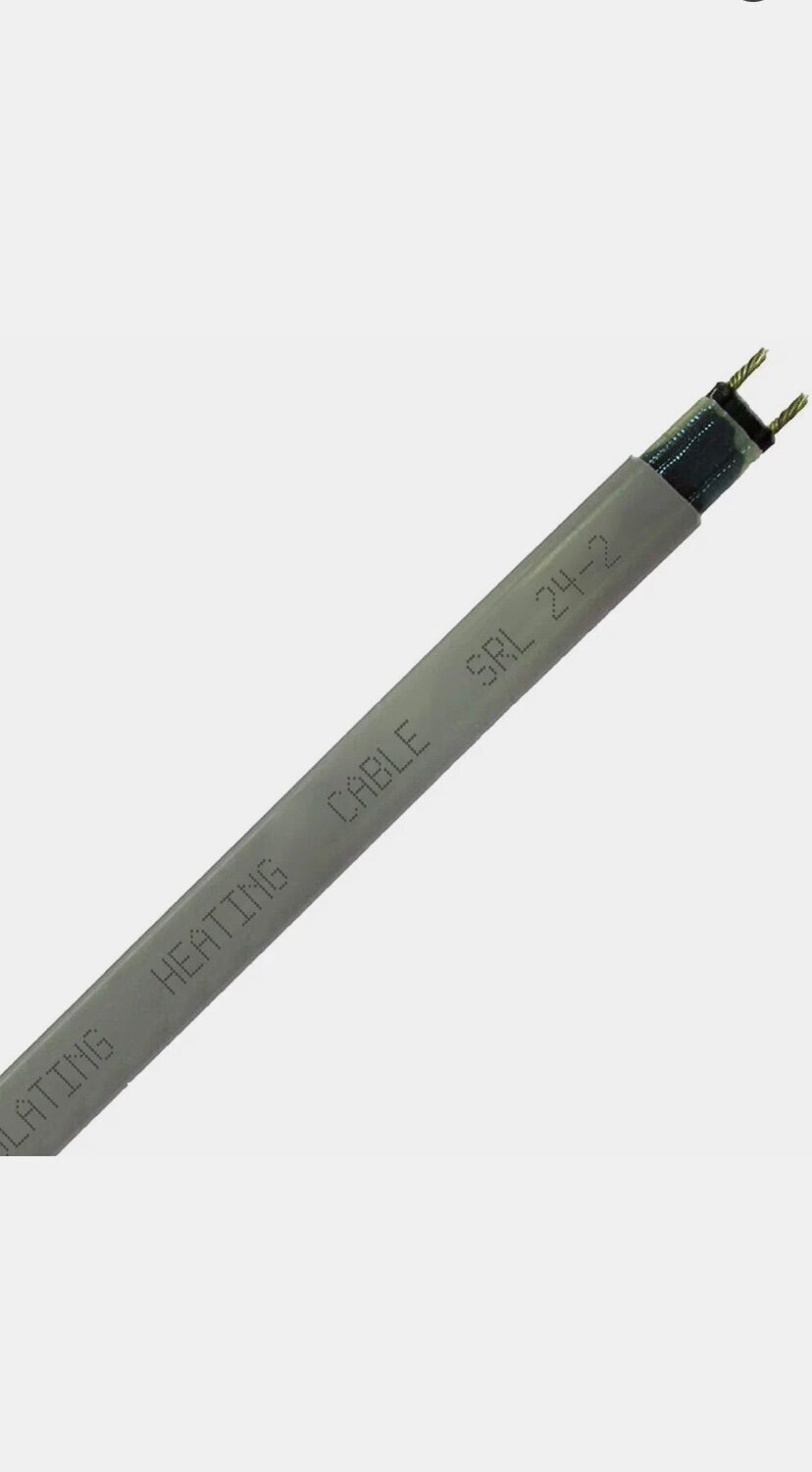 Саморегулирующийся греющий кабель для обогрева труб SRL 24-2 без экрана, 24 Вт/м на отрез от 1 пог. м - фотография № 2