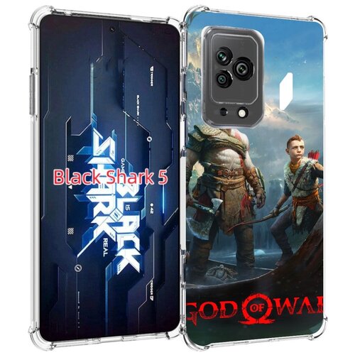 Чехол MyPads God Of War Кратос Атрей для Xiaomi Black Shark 5 задняя-панель-накладка-бампер