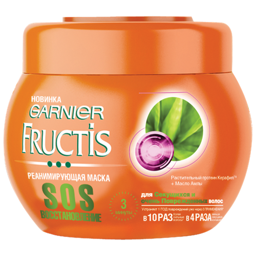 Fructis Маска для волос реанимирующая SOS Восстановление для секущихся и сильно поврежденных волос, 300 мл G-KD-319707003