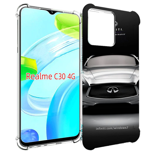 Чехол MyPads infiniti-инфинити-1 для Realme C30 4G / Narzo 50i Prime задняя-панель-накладка-бампер чехол mypads порш porsche 1 для realme c30 4g narzo 50i prime задняя панель накладка бампер