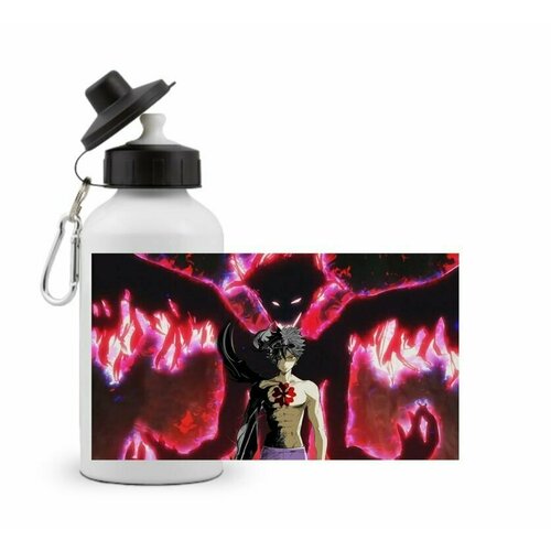 фото Спортивная бутылка черный клевер, black clover №7 goodbrelok