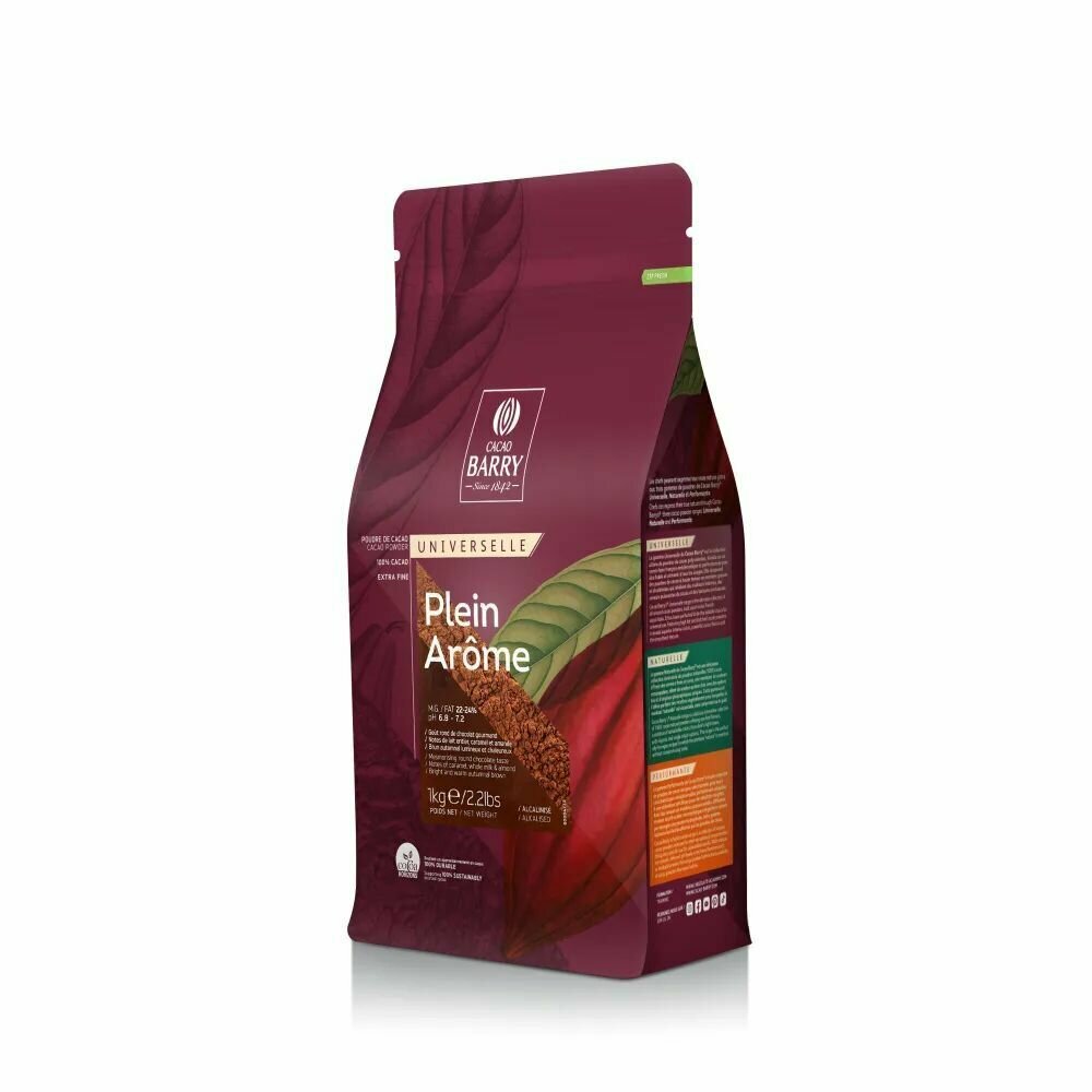 Какао порошок 100% Plein Arome Cacao Barry (1 кг)