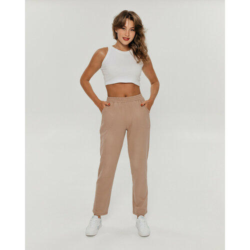 фото Брюки дудочки lovetex.store, размер 64, бежевый