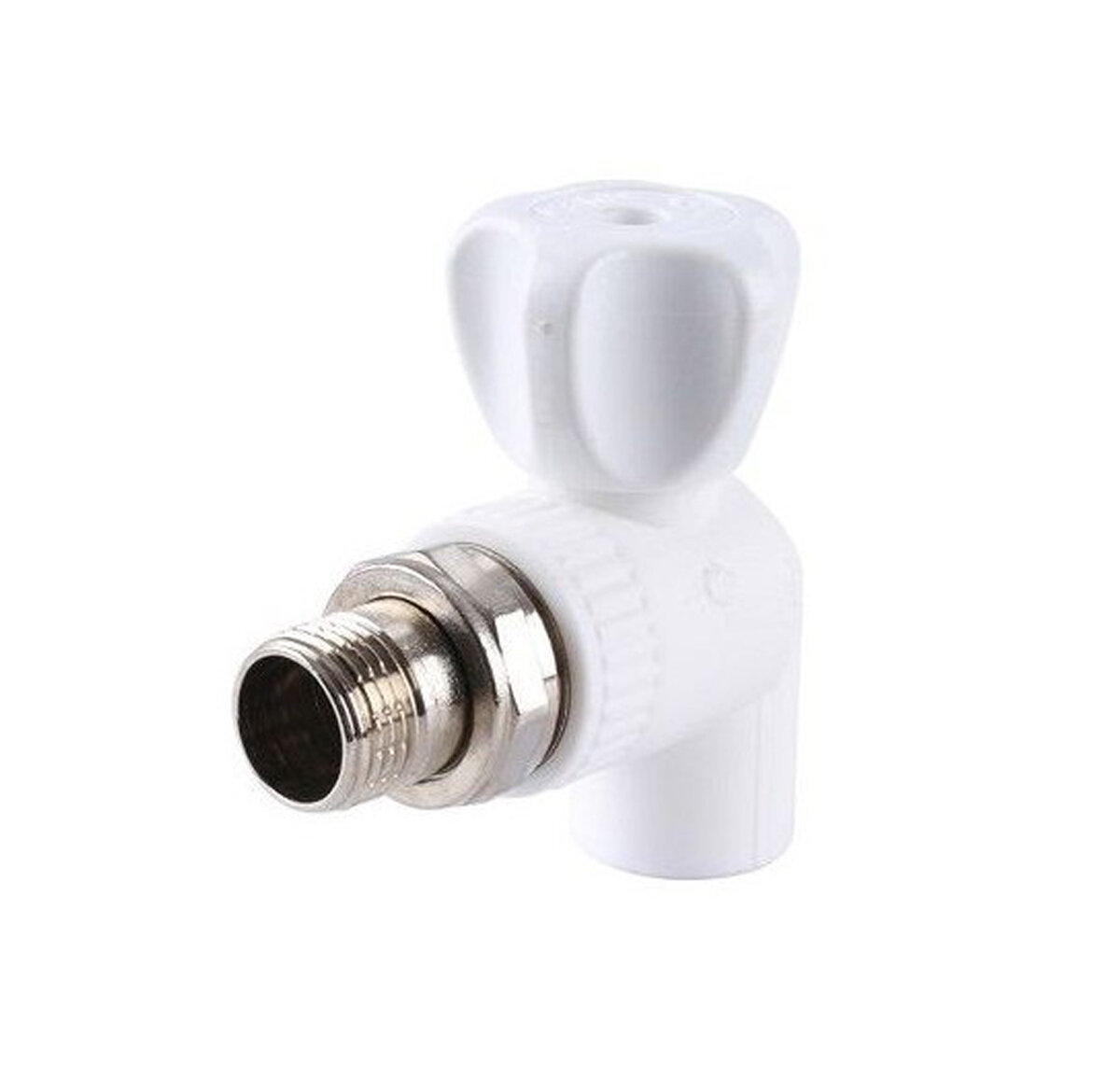 Кран шаровой для радиатора полипропиленовый белый 20х1/2