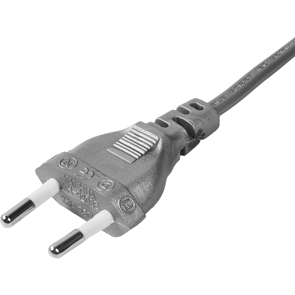 Провод с выключателем Duwi 220 В без заземления 2.5 А цвет серебро 2 м