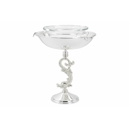 Икорница 155х195 см на подставке стеклометалл серебристый морской конек Queen Fish 16333₽