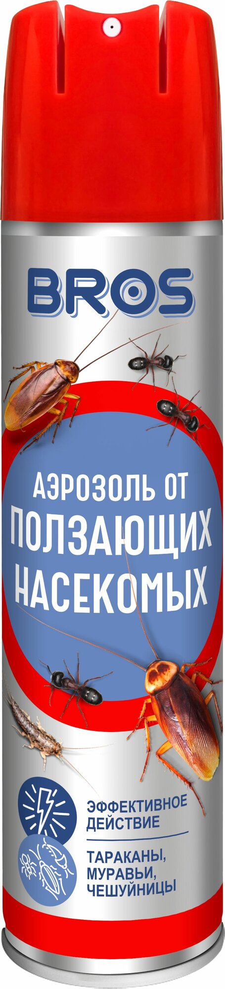 Аэрозоль BROS от ползающих насекомых 450 г 400 мл. (Польша)