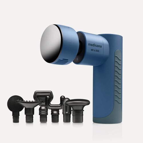Изображение товара Массажный пистолет Medisana MG 600, перкуссионный, с подогревом и охлаждением, 7 насадок