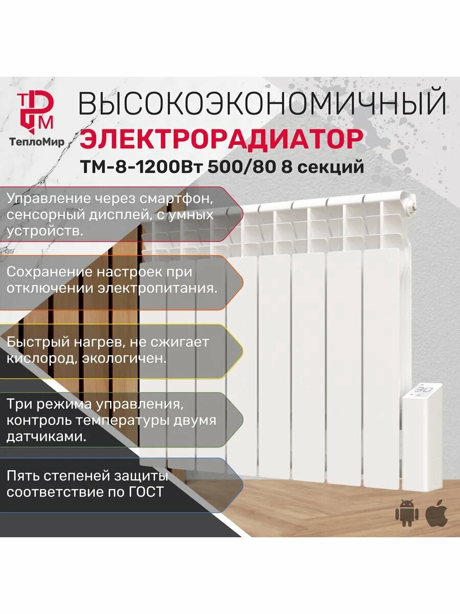 Высокоэкономичный электрорадиатор c Wi Fi