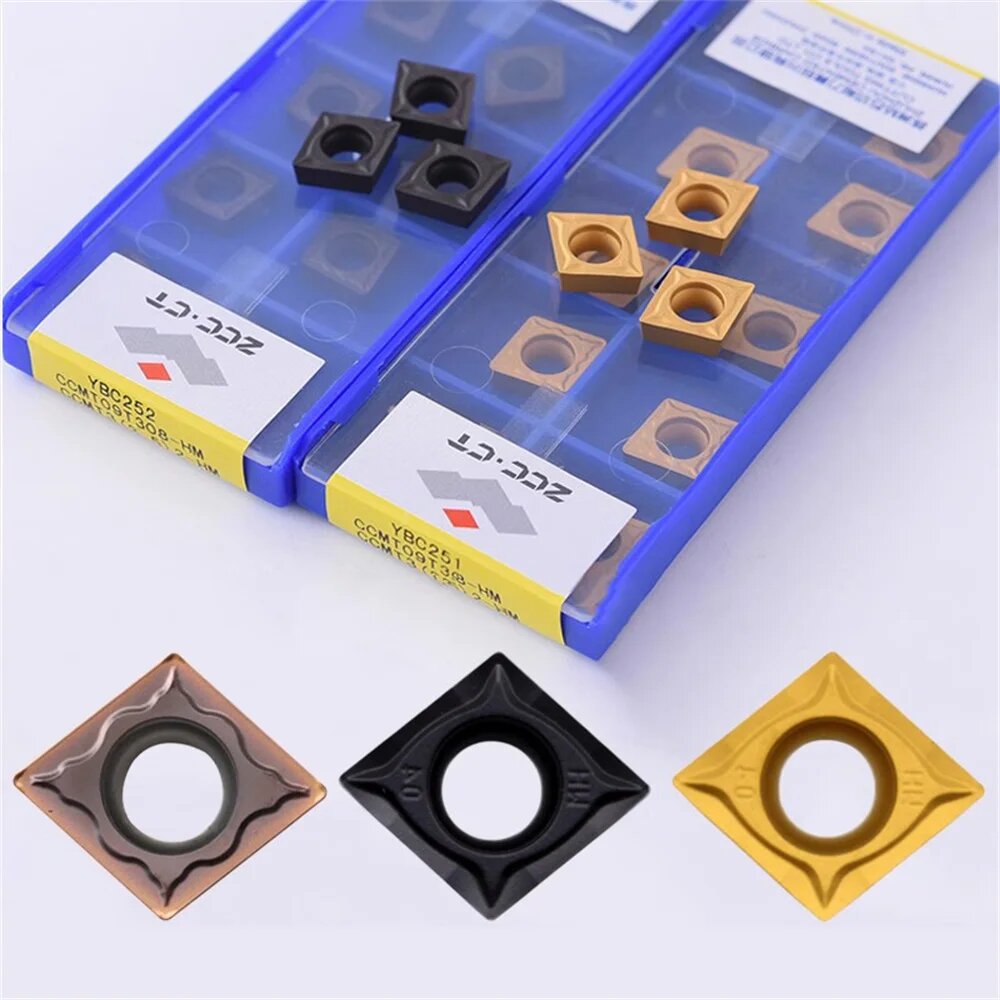 Токарный станок ZCC.CT CCMT09T302-HF CCMT09T304-HF CCMT09T304-HM CCMT09T308-HM YBC252 YBC251, CCMT09T304-HM YBC252