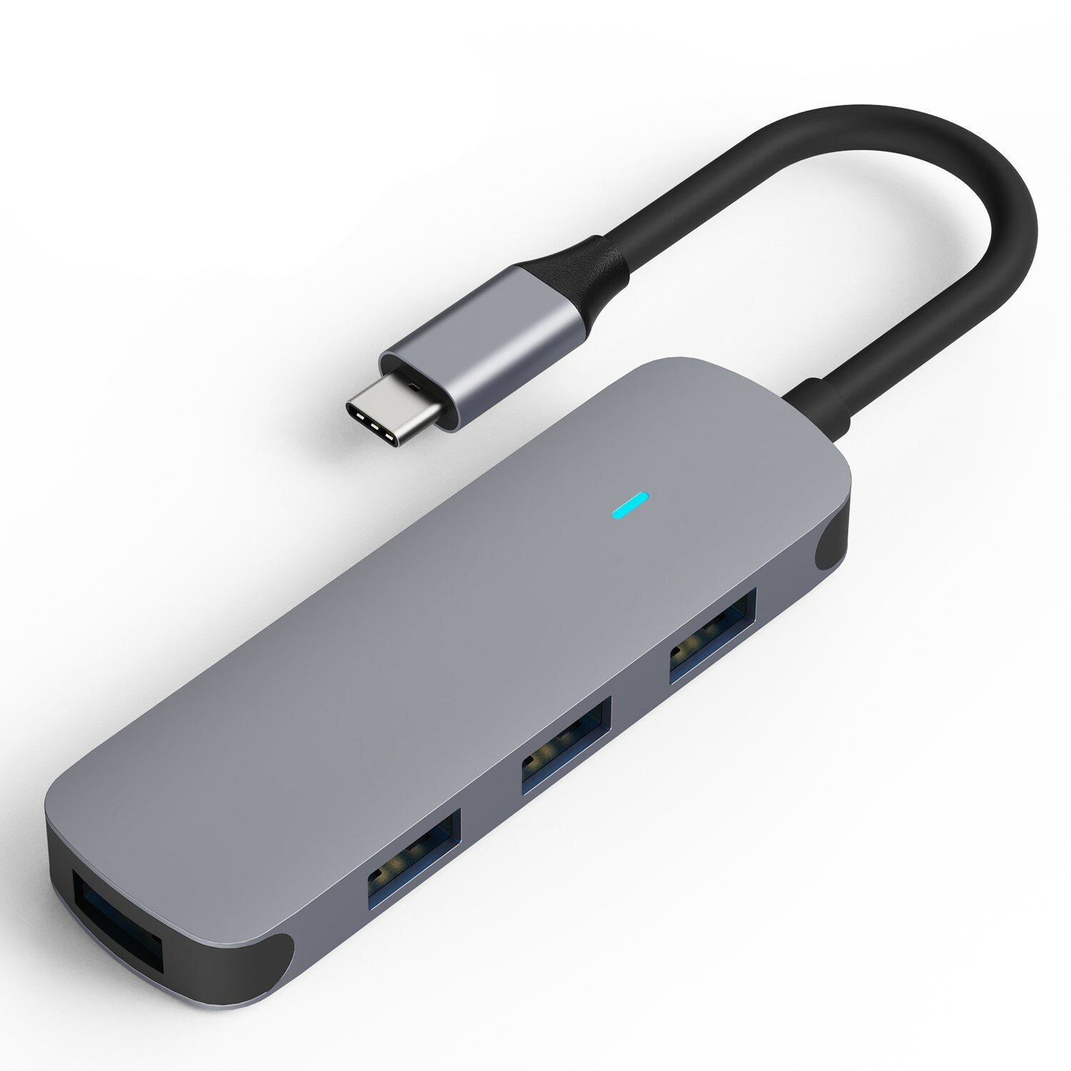 Док станция USB type C 4-в-1 для ноутбука (порт репликатор, концентратор) — фото 1