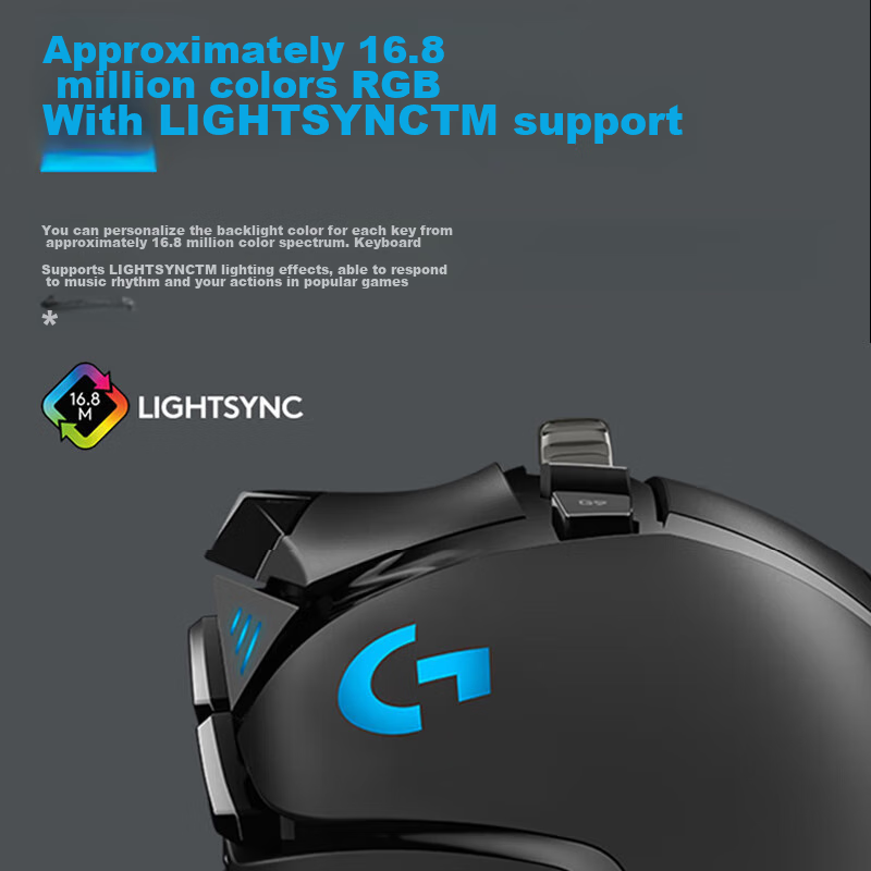 Игровая мышь Logitech (G) G502HERO Wired, Logic 502, Ergonomic RGB Mechanical, Macro Programming, G502hero, black