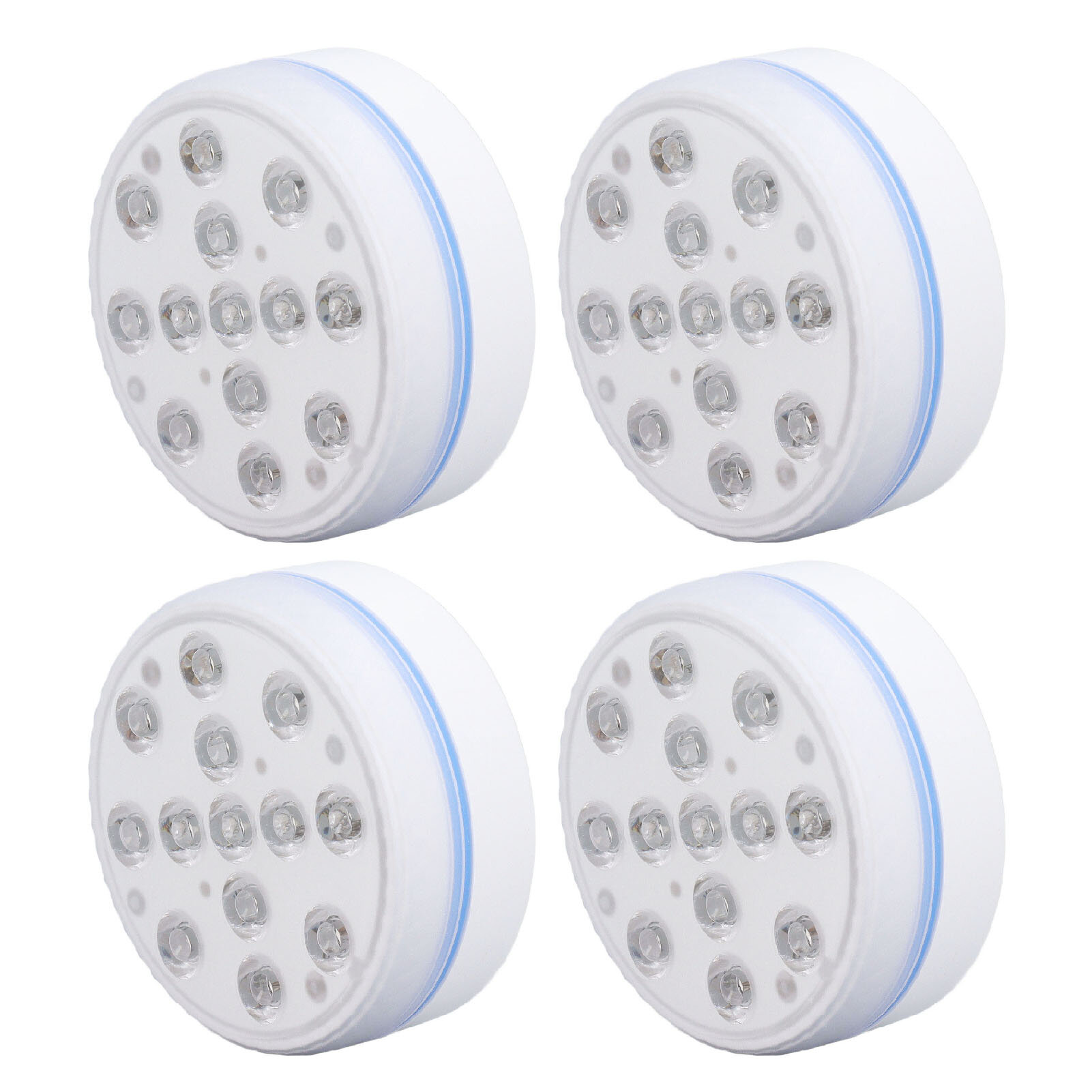4 шт. погружные светодиодные светильники для бассейнов водонепроницаемые с дистанционным управлением с магнитами и присосками для подводного бассейна IP68
