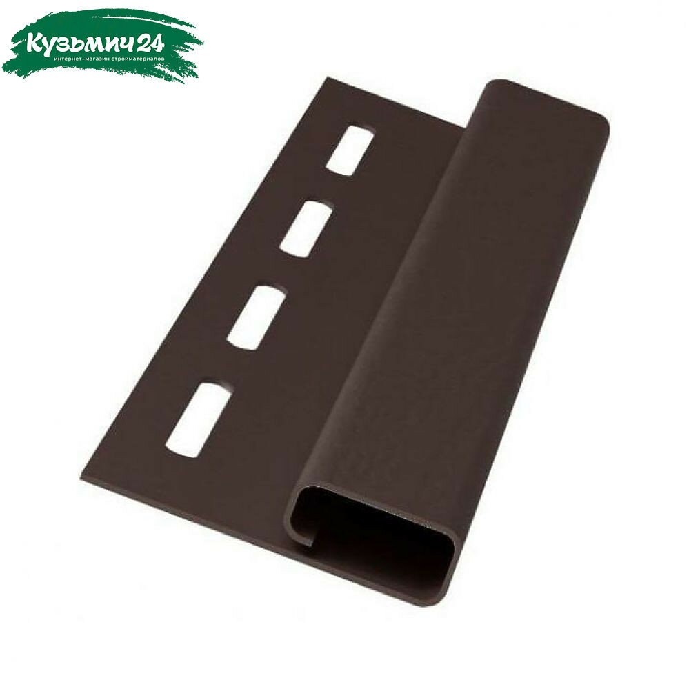 Сайдинг планка финишная 3м коричневый