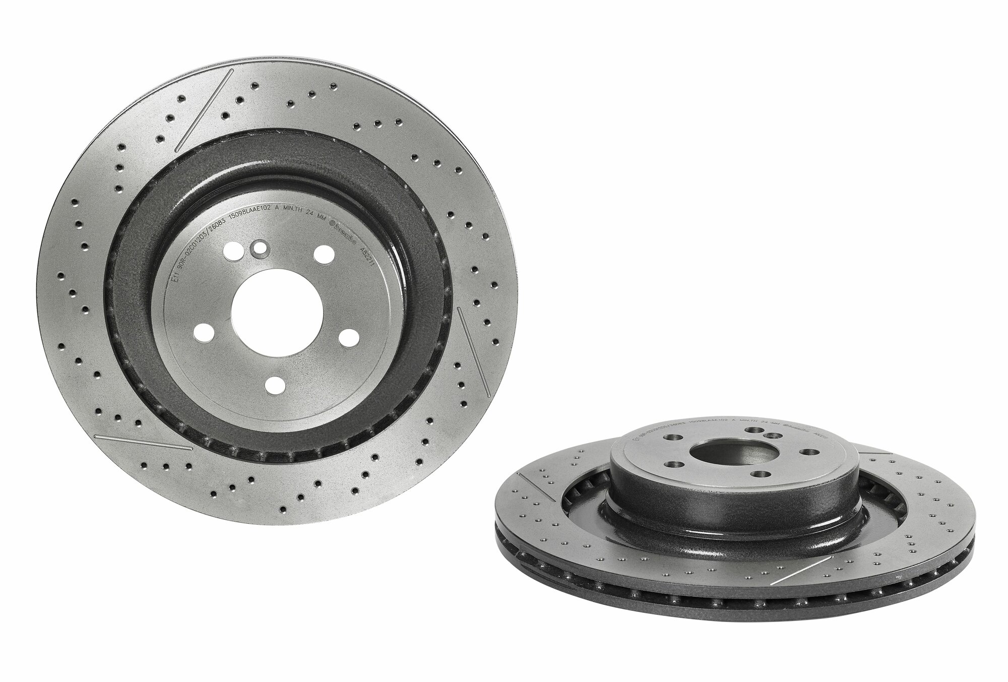 Диск тормозной вентилируемый задний BREMBO (09. A822.11) Prime UV Coated