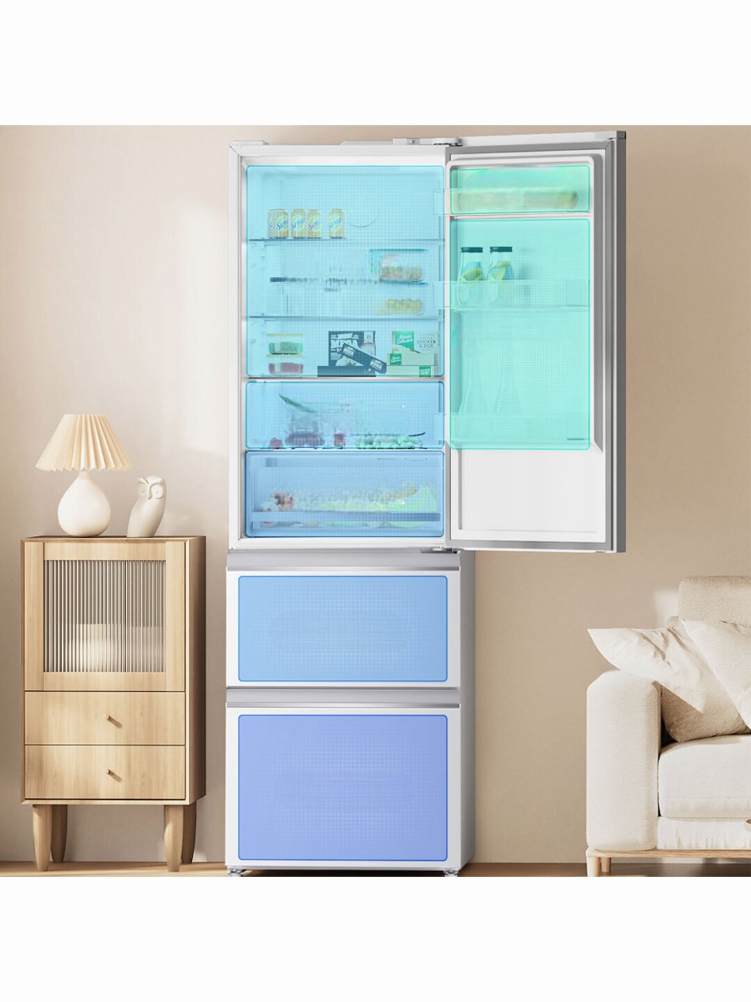 Умный холодильник Xiaomi Mijia Refrigerator Italian Style 400L (BCD-400WGSA) - фотография № 5