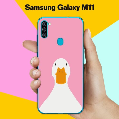 Силиконовый чехол на Samsung Galaxy M11 Гусь / для Самсунг Галакси М11