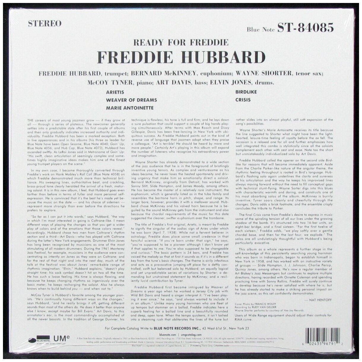 Виниловая пластинка Hubbard, Freddie, Ready For Freddie (0602435967912) Universal Music - фото №2