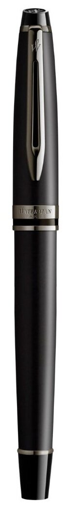 Ручка роллер Waterman Expert DeLuxe (CW2119190) Metallic Black RT F чернила черн. подар.кор. сменный