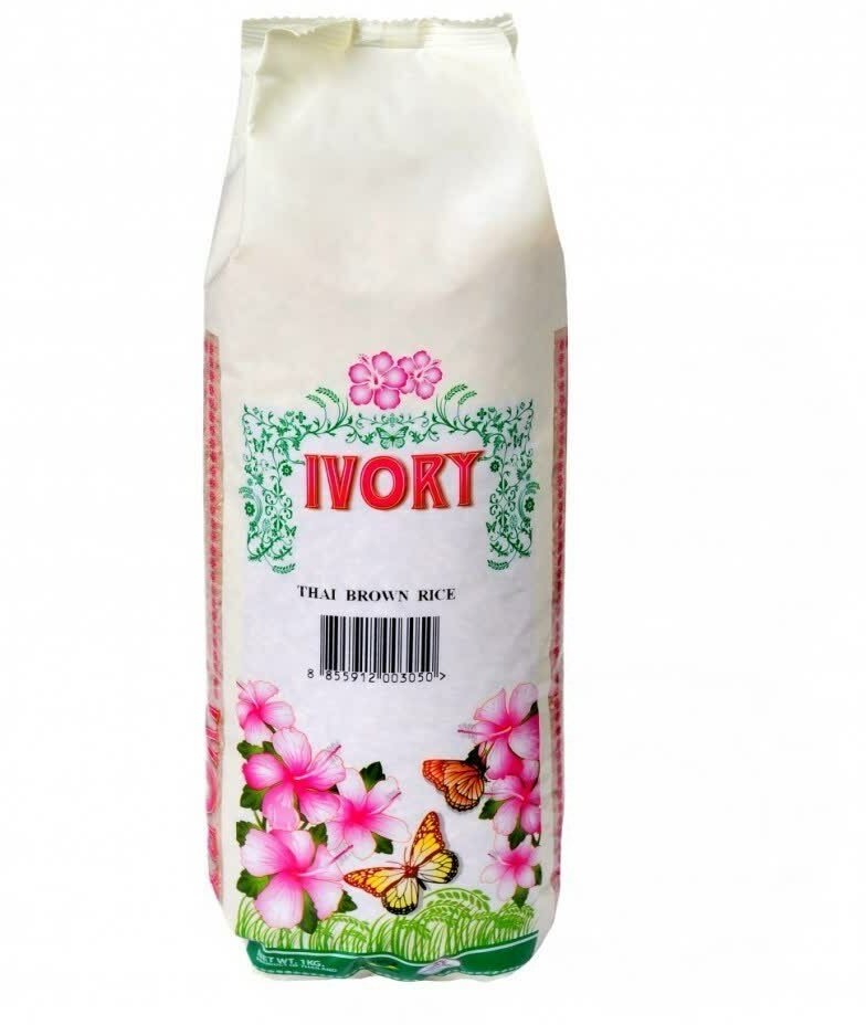 Рис тайский коричневый, 1 кг, IVORY