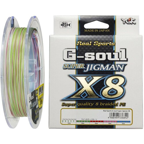 YGK, Шнур PE X-Braid Super Jigman X8, 200м, 1.5, 30lb, 5Color