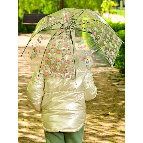 Зонт-трость Rain-Proof, розовый, голубой зонт трость rain proof розовый