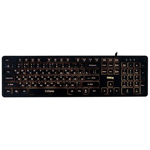 Клавиатура проводная Dialog Katana-Multimedia KK-ML17U с подсветкой Черный 137700₽