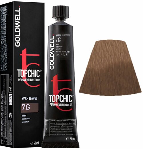 Goldwell Topchic стойкая крем-краска для волос, 7G лесной орех