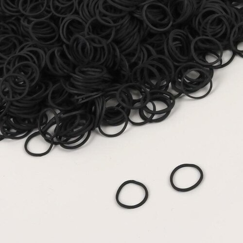 Queen fair Силиконовые резинки для волос, набор, d = 1,5 см, 100 гр, цвет чёрный queen fair силиконовые резинки для волос набор d 1 3 см 100 гр цвет прозрачный
