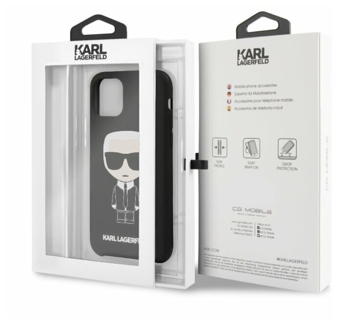 Чехол Karl Lagerfeld (KLHCN65SLFKBK) для iPhone 11 Pro Max (Black) - фото №2