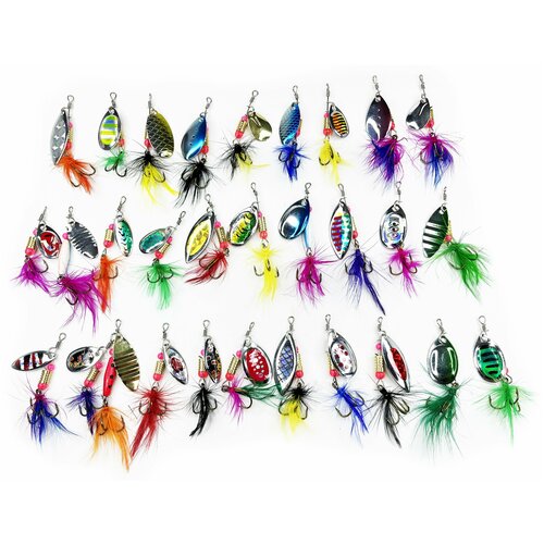 Набор блесен вертушек 30 штук 3-4 гр.