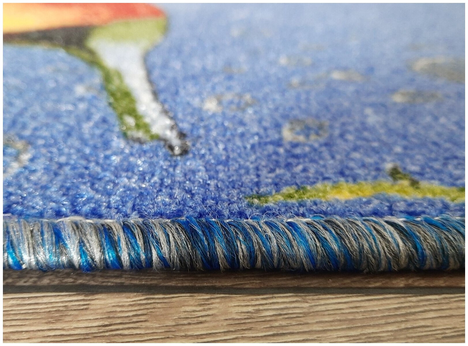 Ковровая дорожка на войлоке, Витебские ковры, с печатным рисунком, 1124, рыбы, детская, разноцветная, 1.5*2 м - фотография № 7
