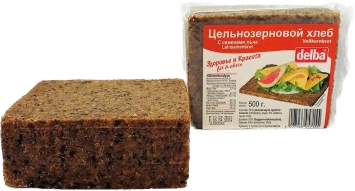 Хлеб Delba Фитнес с семенами льна 500г Delba Backbetrieb GmbH - фото №7