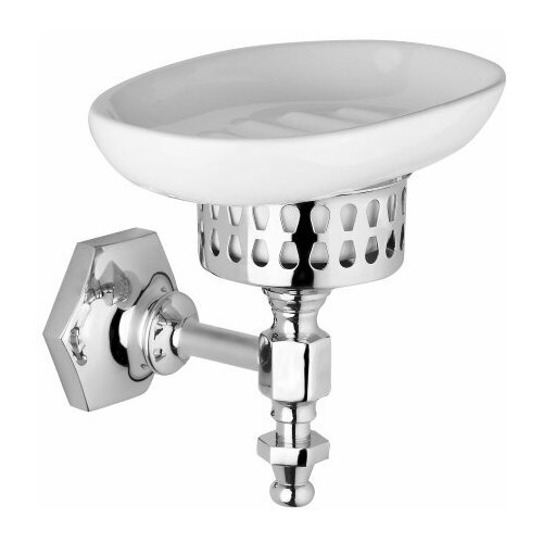 Мыльница подвесная WELLWOOD YORK, керамика белая/хром. AC-0502C0105