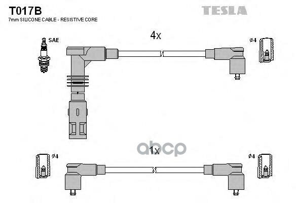 Провода Зажигания TESLA арт. T017B