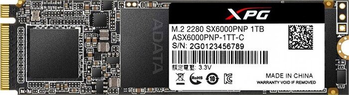 SSD накопитель ADATA XPG SX6000 Pro 1TB, ASX6000PNP-1TT-C