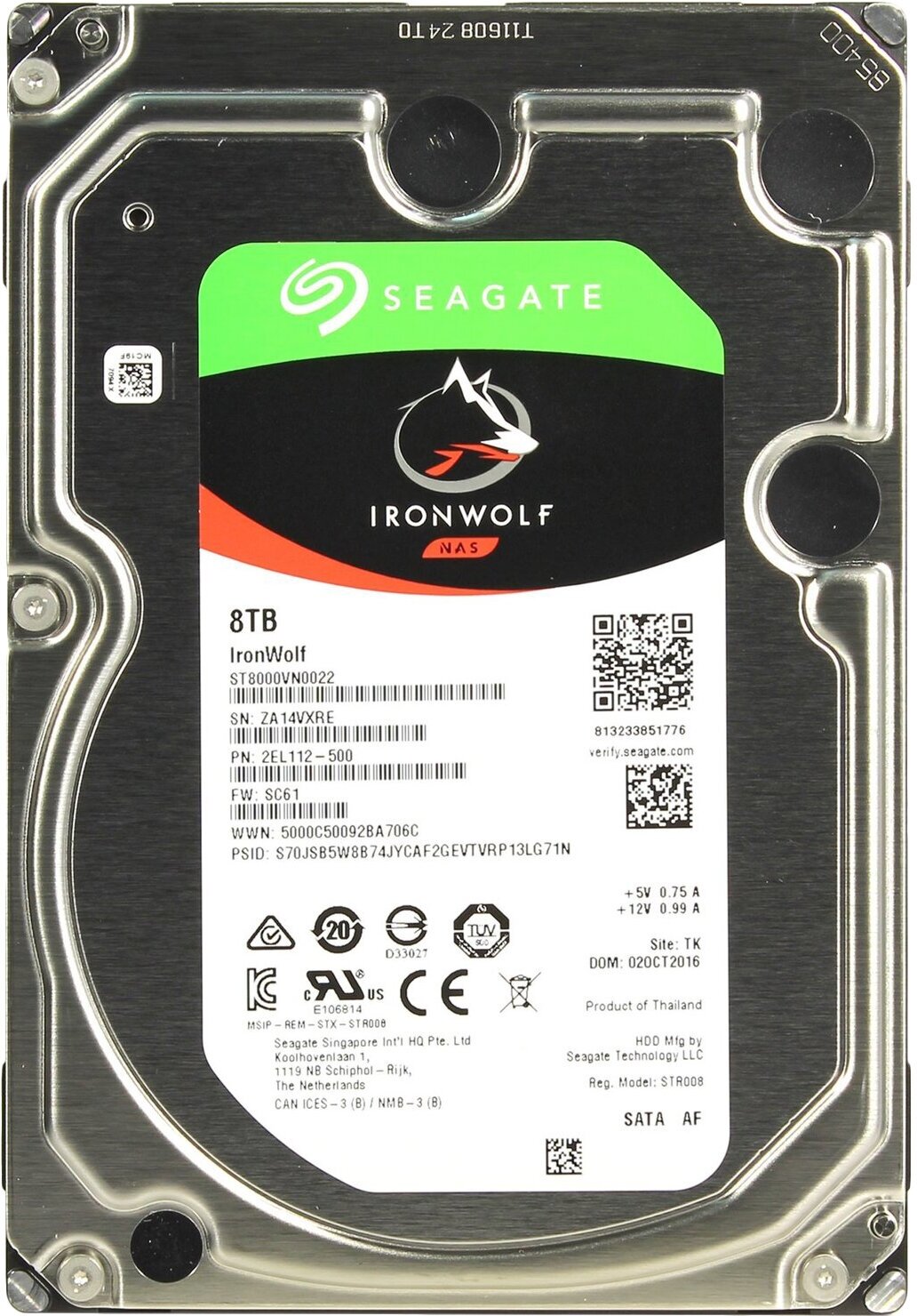 Жесткий диск SEAGATE Ironwolf , 8Тб, HDD, SATA III, 3.5" - фото №10