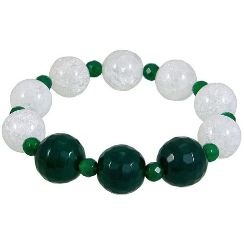 Браслет Aleska, кварц, размер one size, зеленый, белый браслет из снежного кварца и гематита