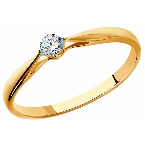фото Sokolov помолвочное кольцо из золота с бриллиантом 1011495, размер 17