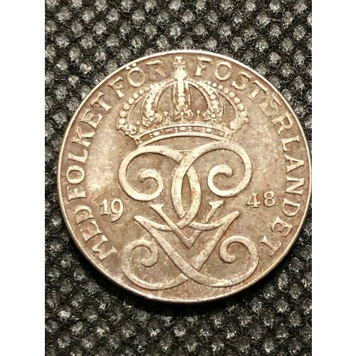 Монета Швеция 2 эре 1948 год #3-4 монета швеция 5 эре 1948 год 4 4