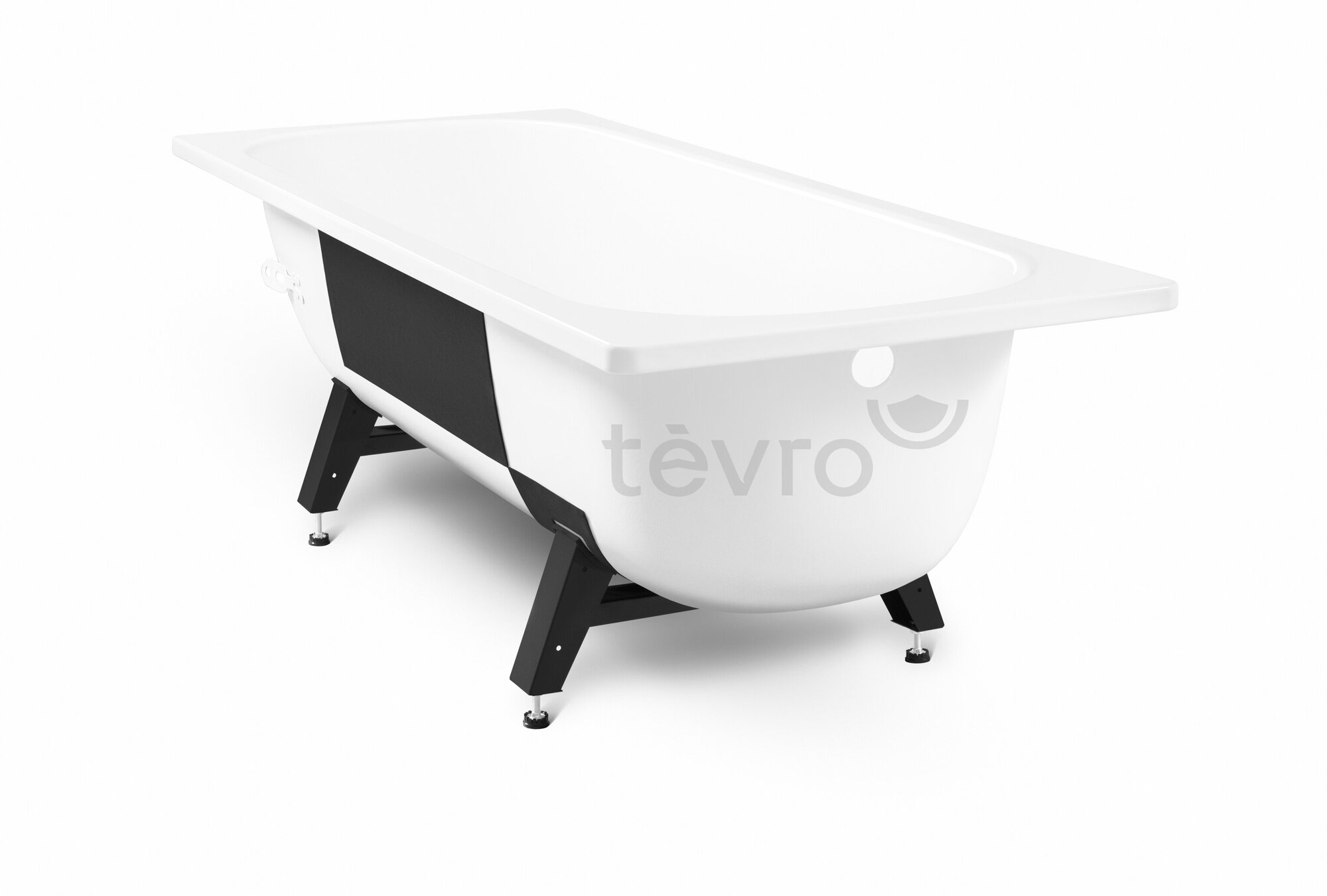 Ванна стальная эмалир TEVRO 170х70х40 белый лотос С шумоизоляцией опорной подст (25) ВИЗ
