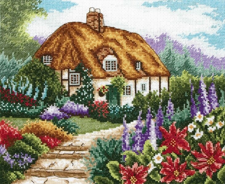 Набор для вышивания Anchor Cottage Garden In Bloom 20*25см, MEZ, PCE593