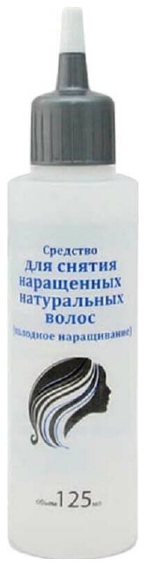 Жидкость для снятия наращенных натуральных волос (холодное наращивание), 3 * 125 мл