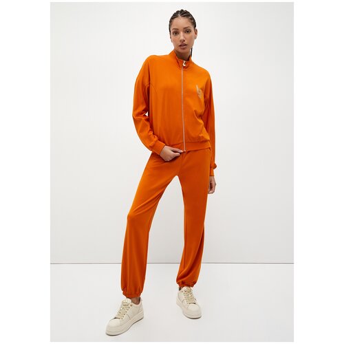Костюм LIU JO, олимпийка и брюки, повседневный стиль, свободный силуэт, размер XL, оранжевый