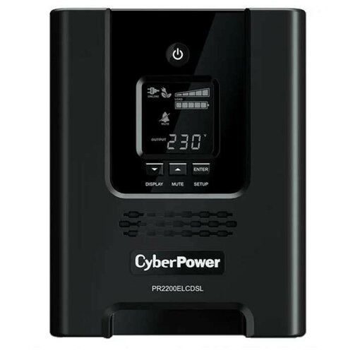 Интерактивный ИБП CyberPower PR2200ELCDSL чёрный 1980 Вт ибп line interactive cyberpower pr3000ertxl2ua new 3000va 3000w usb rs 232 epo dry snmpslot iec c13 x 6 iec c19 x 2 12v 6ah х 8