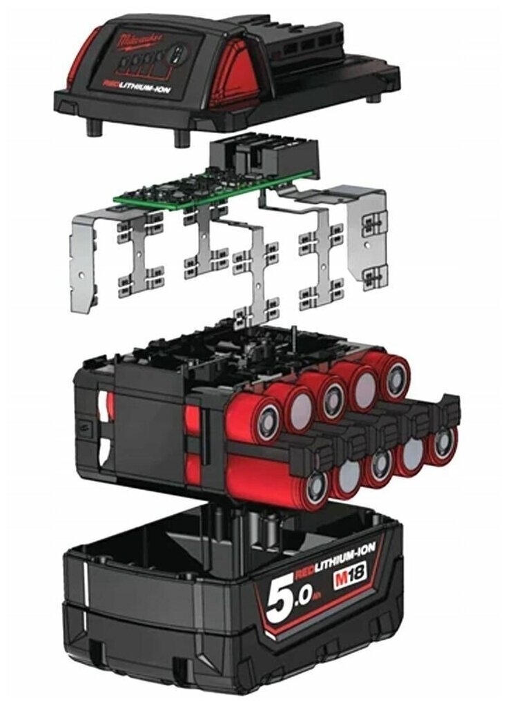 Аккумулятор Milwaukee M18 B5 5Ач Li-Ion 4932430483 - фото №2