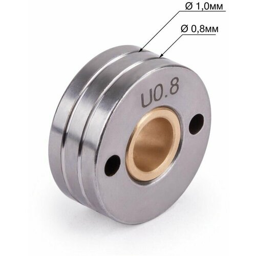 Ролик подающий для полуавтомата (AL) д.0,8-1,0 (10/30) ролик invermig для полуавтоматов foxweld mig д 0 6 0 8 для омеднённой проволоки 5587